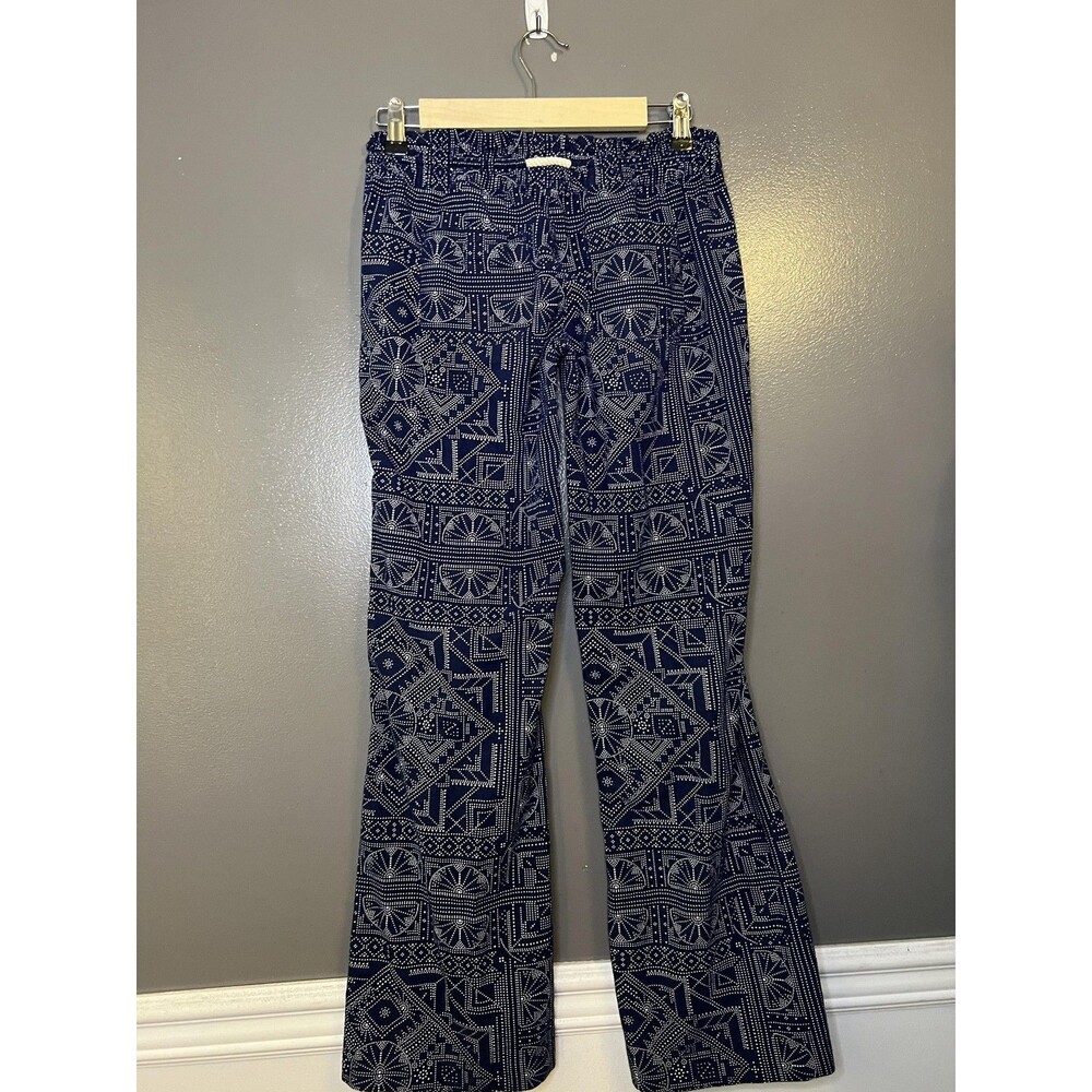 Roxy Pants Womens Small Blue Geometric Wide Leg Tassel Drawstring Lounge Elastic - Picture 4 of 13